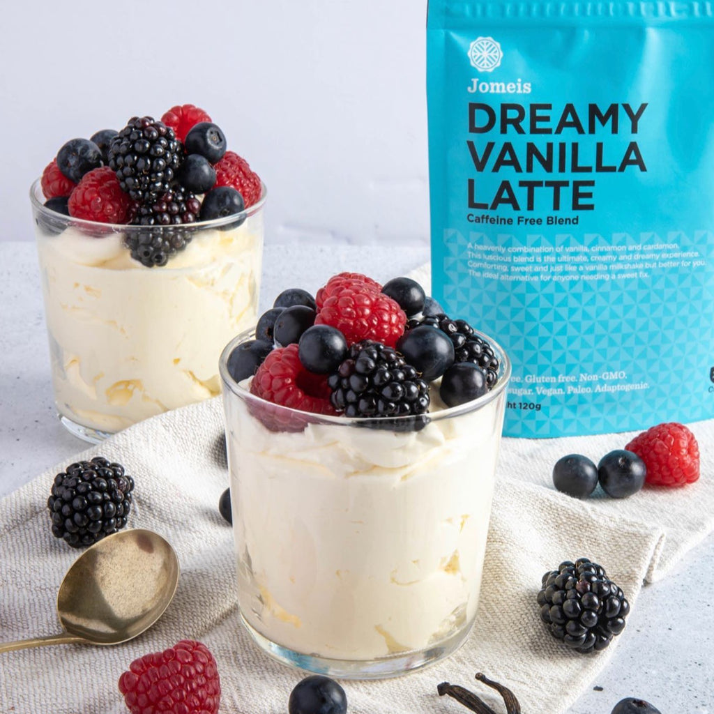 Jomeis Dreamy Vanilla Latte pudding Good Mood Food NZ